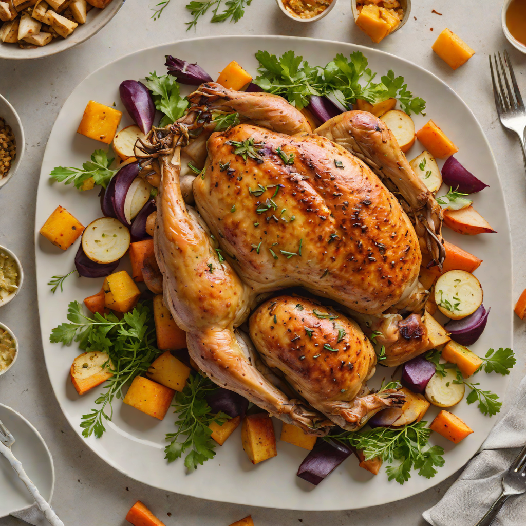 Sheet Pan Roasted Four-Spice Chicken with Root Vegetables