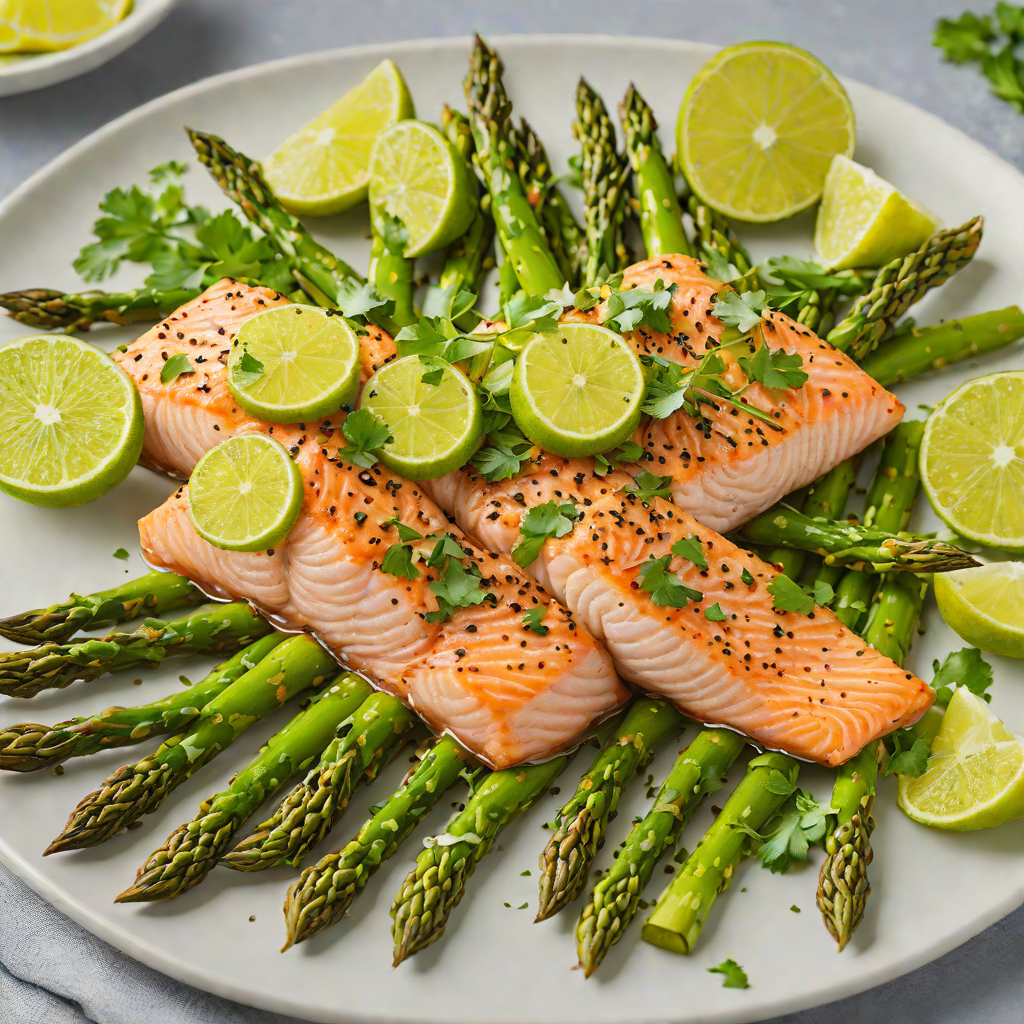 Sheet Pan Cilantro-Lime Salmon with Asparagus