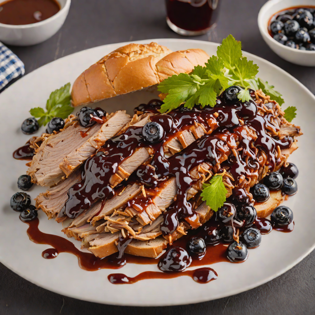 Applewood-Smoked Pulled Pork with Blueberry Maple BBQ Sauce