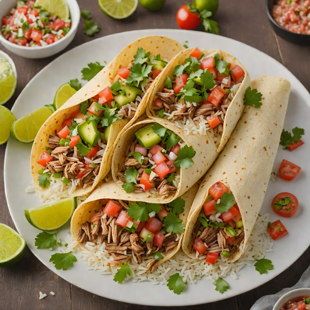 Mission-Style Carnitas Burritos with Cilantro Lime Rice and Pico de Gallo