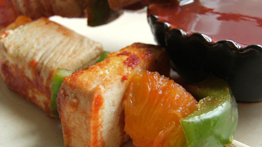 Polynesian Pineapple Ginger Chicken Skewers