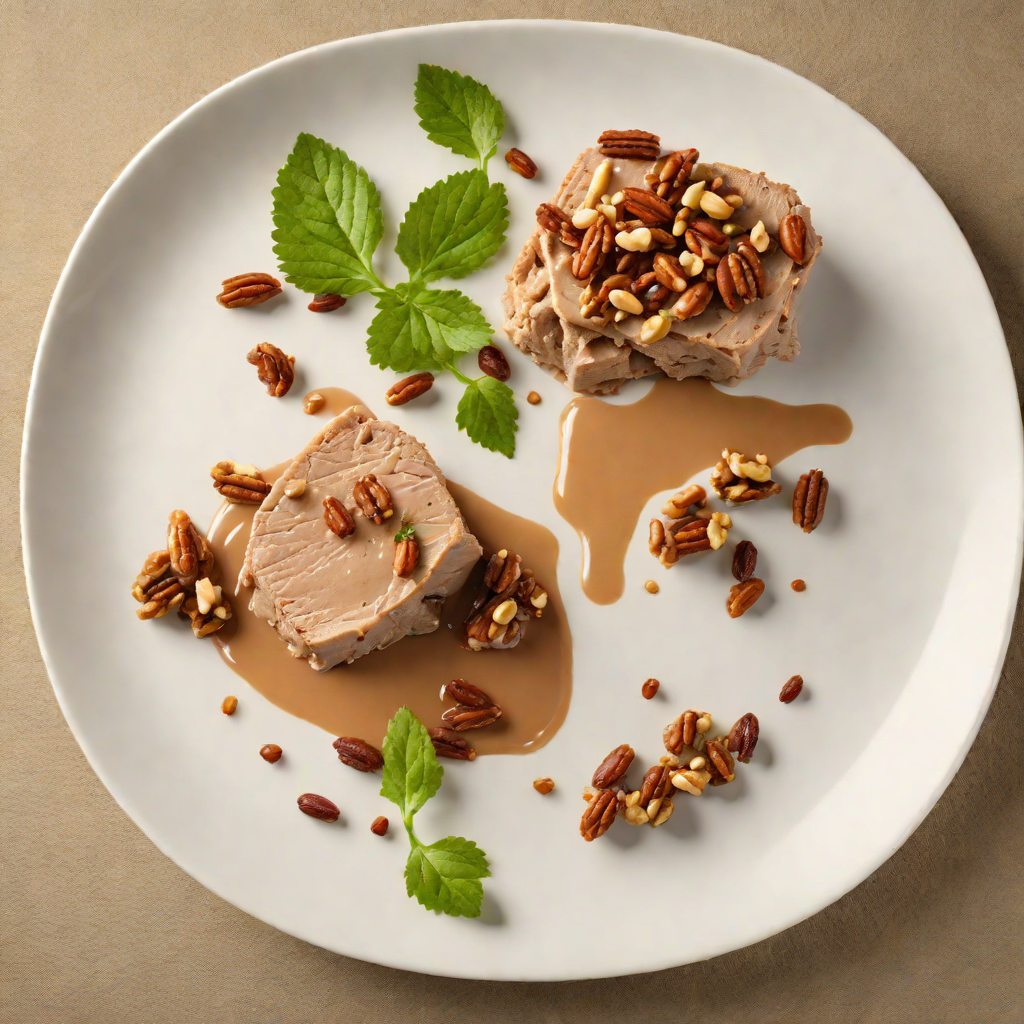 Pan-Seared Chicken Liver Mousse with Candied Nut Garnish
