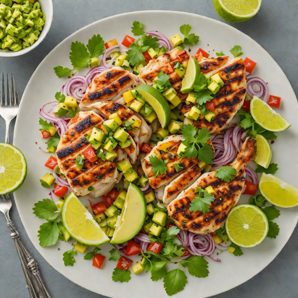Grilled Citrus-Herb Chicken with Spicy Avocado Salsa