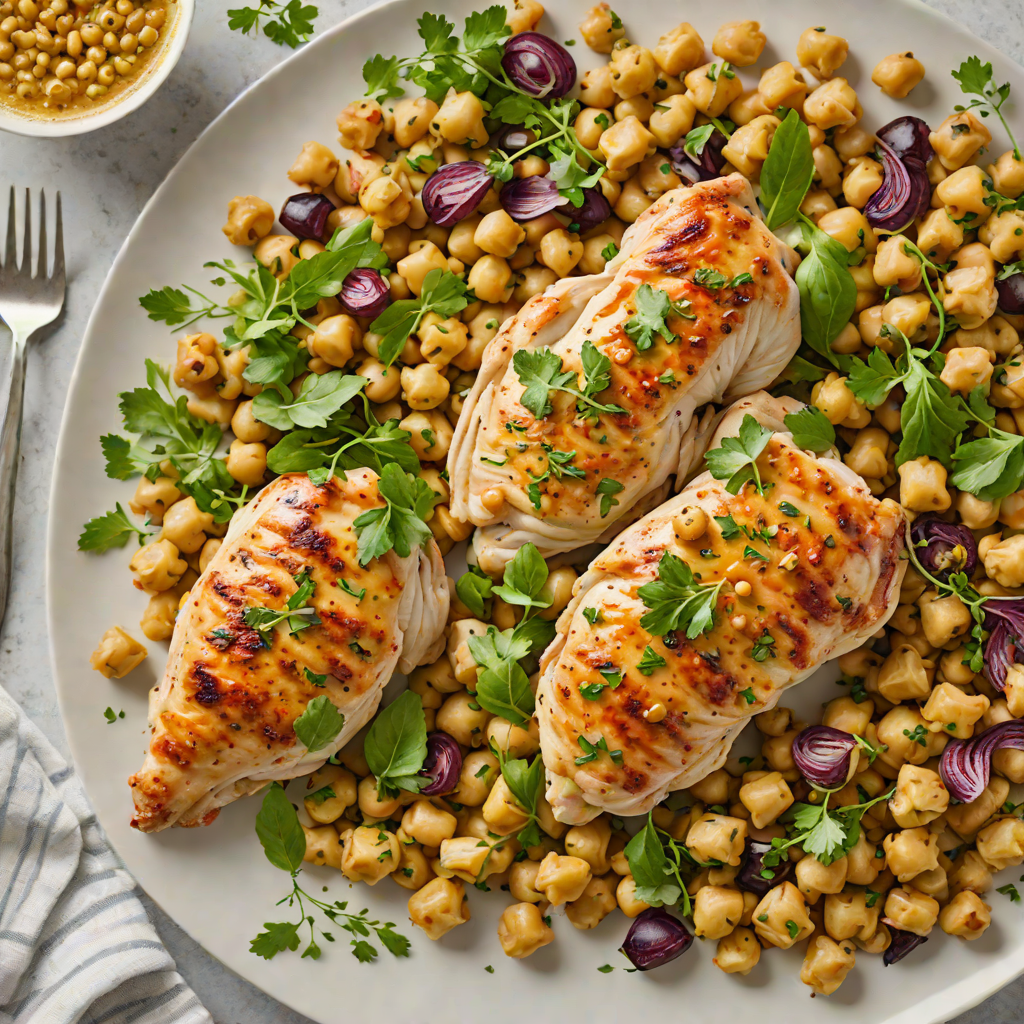 Mediterranean-Inspired Herb and Garlic Sheet Pan Chicken with Chickpeas
