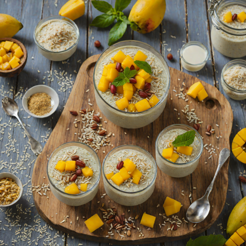 No-Bake Mango and Coconut Chia Seed Pudding