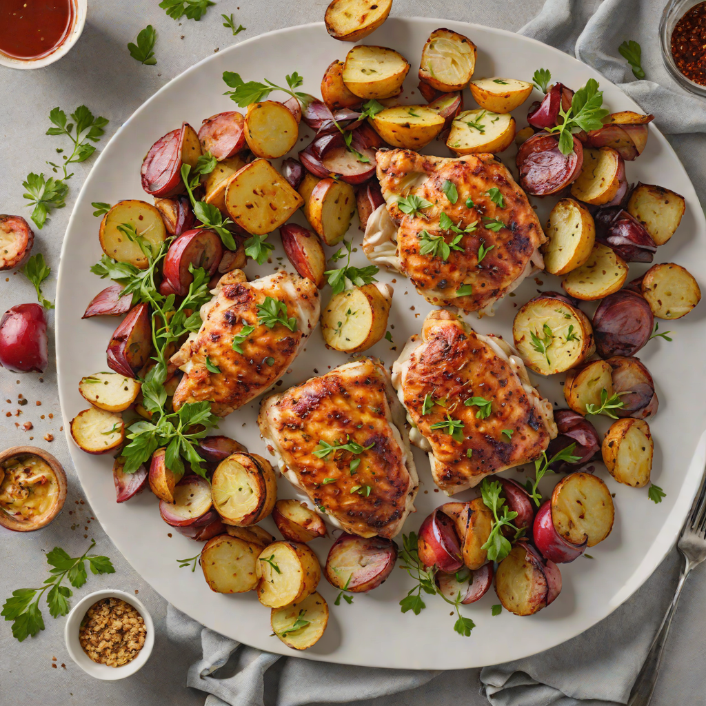 Sheet Pan Cajun-Spiced Chicken with Roasted Red Potatoes