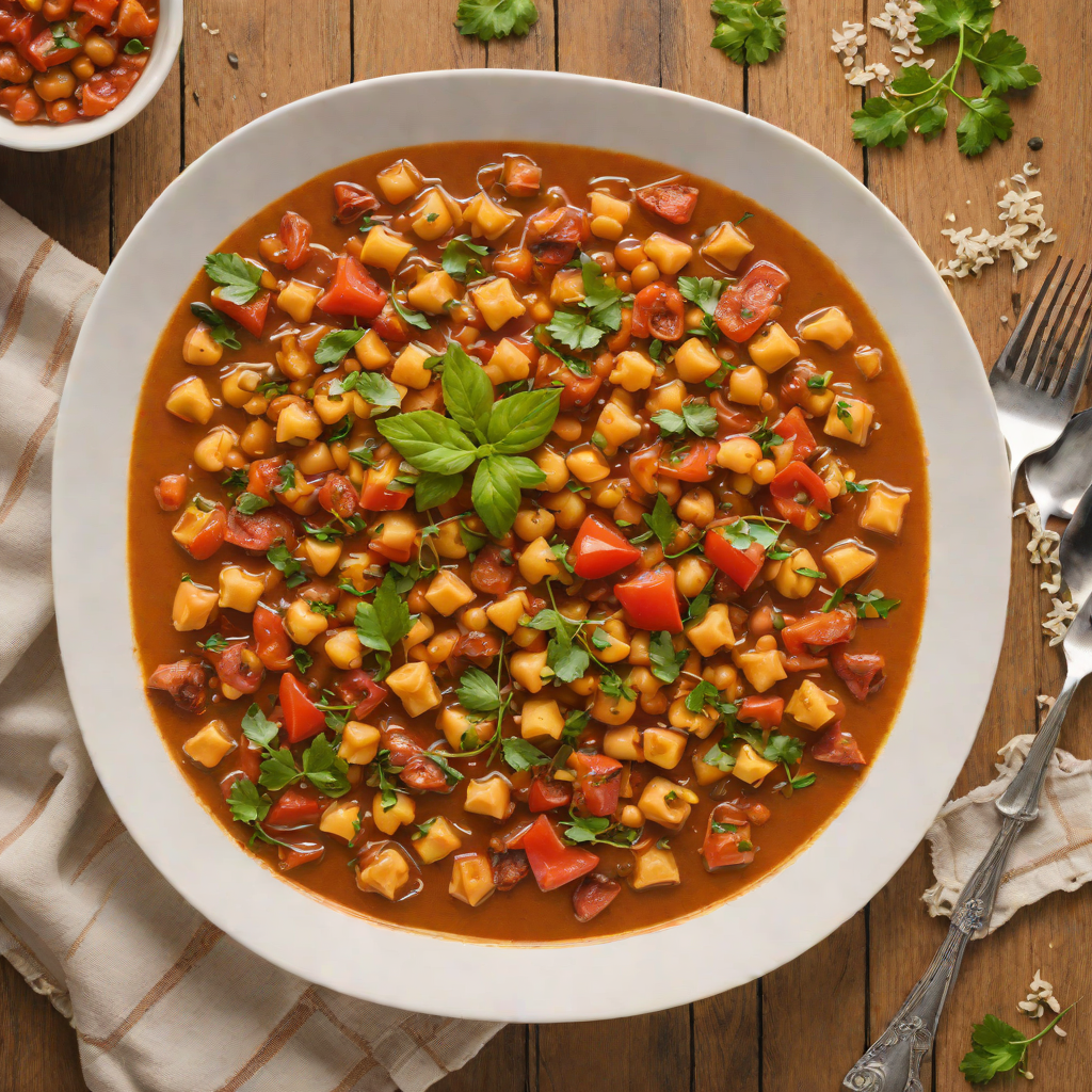 Slow-Cooked Spanish Chickpea Stew with Chorizo and Tomatoes
