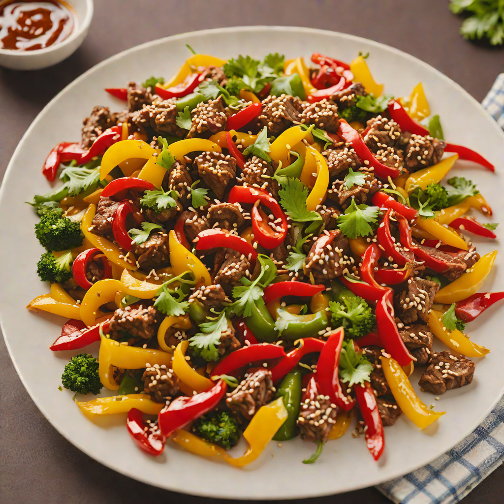 Spicy Chinese-Style Stir-Fried Beef with Bell Peppers