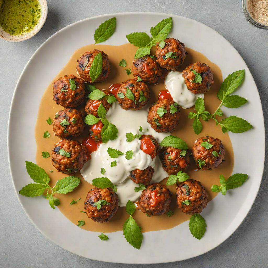 Australian-Inspired Spiced Lamb Meatballs with Mint Yogurt