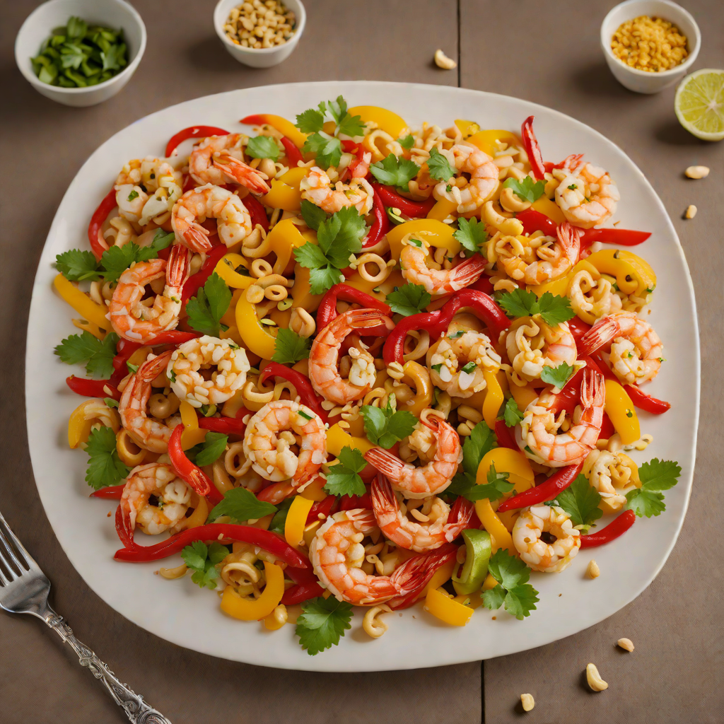 Stir-Fried Garlic Shrimp with Bell Peppers and Cashews
