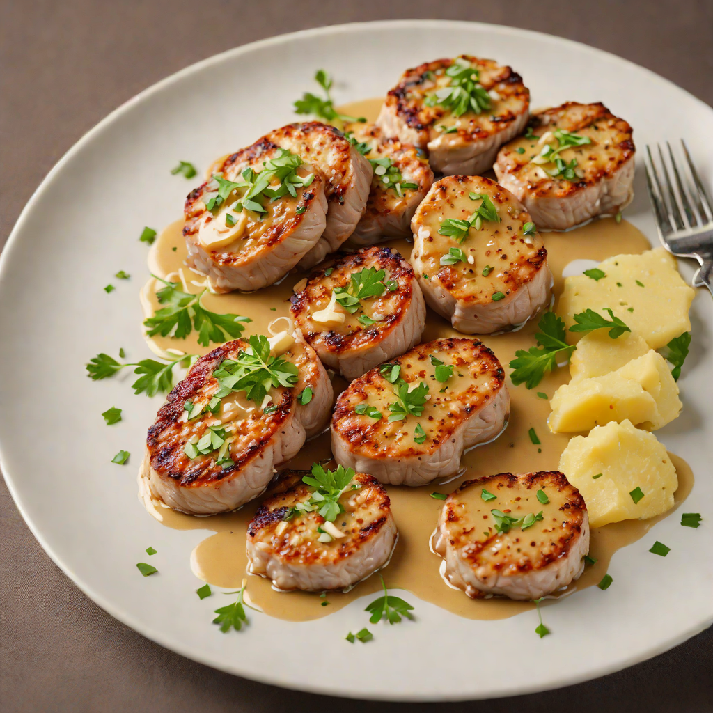 Pan-Fried Pork Tenderloin Medallions with Garlic Butter Sauce