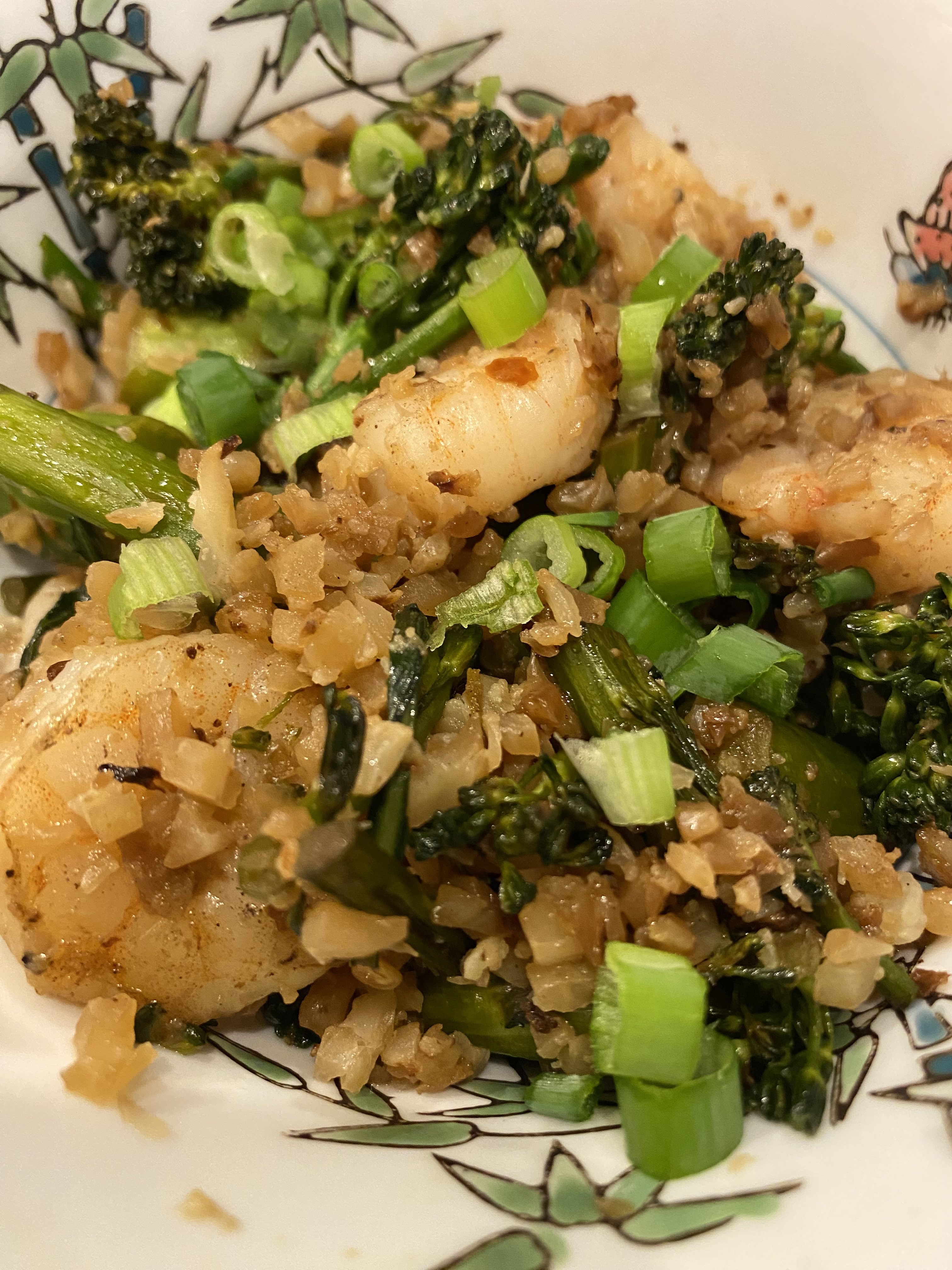 Garlic-Ginger Shrimp Stir-Fry with Cauliflower Rice