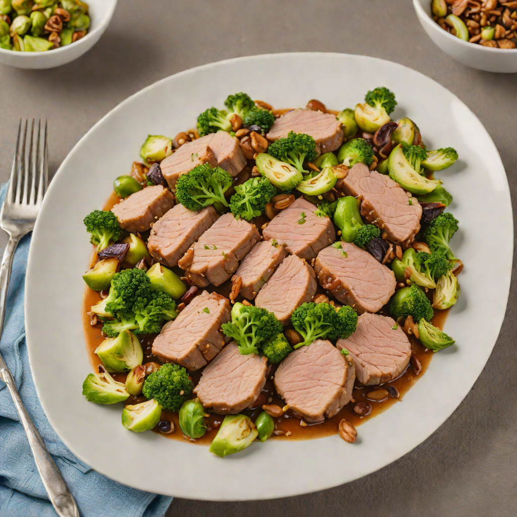 Stir-Fried Pork Tenderloin with Brussels Sprouts and Ginger