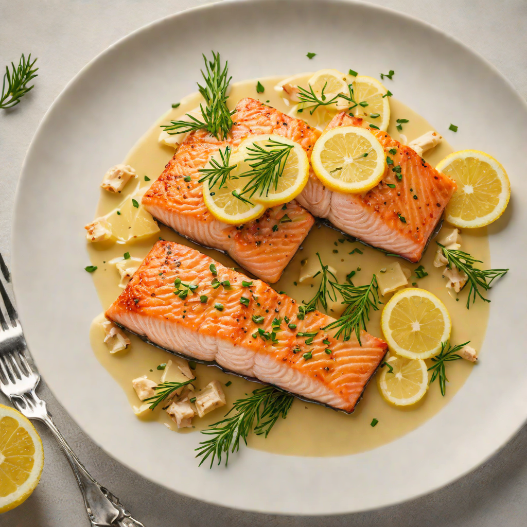 Pan-Seared Salmon with White Wine and Lemon Butter Sauce