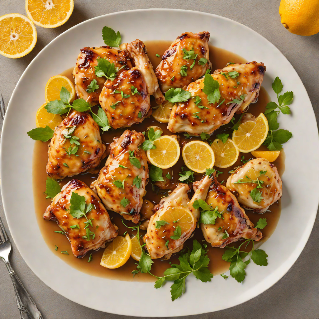 Sautéed Chicken with Garlic and Two-Factor Citrus Glaze