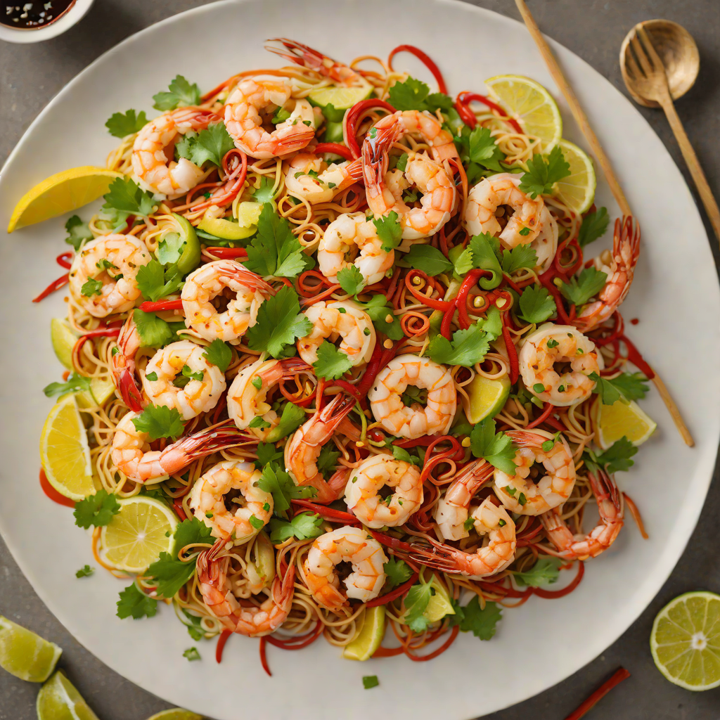 Vibrating Citrus Shrimp Stir Fry with Chili-Garlic Sauce