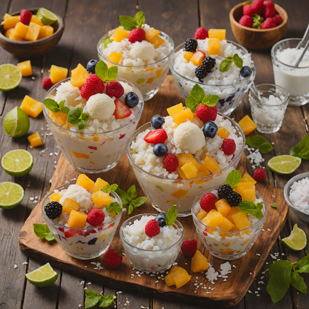 Cold Halo-Halo with Sweetened Fruits and Shaved Ice