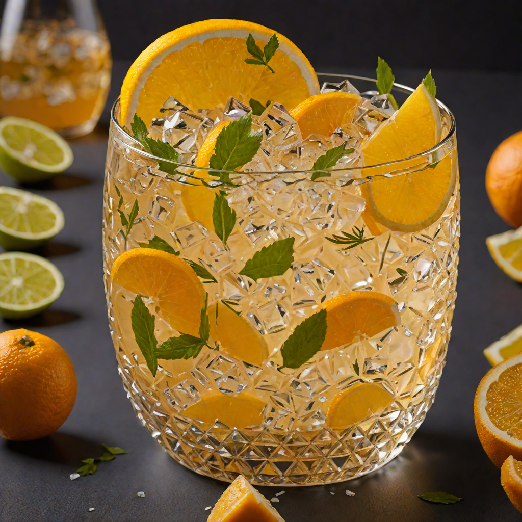 Vodka Punch Cocktail with Citrus and Spiced Rum