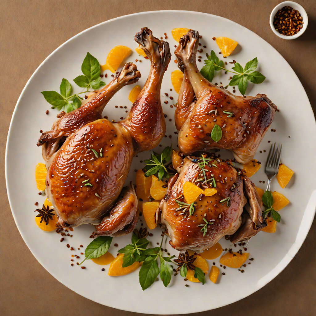 Pan-Roasted Duck Legs with Orange and Star Anise Glaze