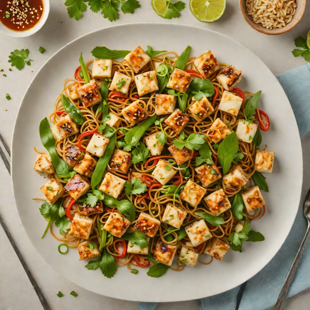Vietnamese-Inspired Lemongrass Tofu Stir Fry with Ginger and Scallions
