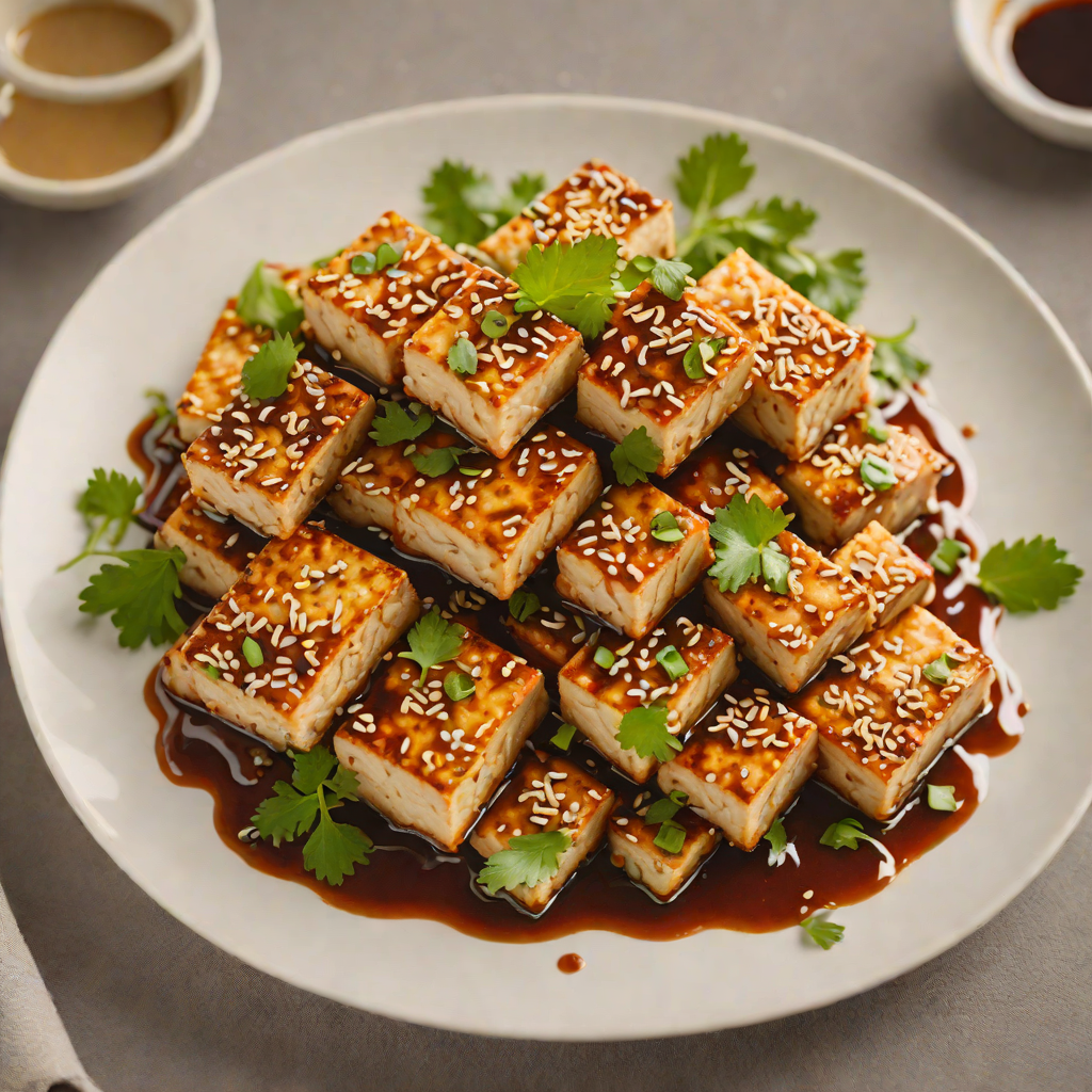 Pan-Fried Tofu with Spicy Garlic-Sesame Glaze