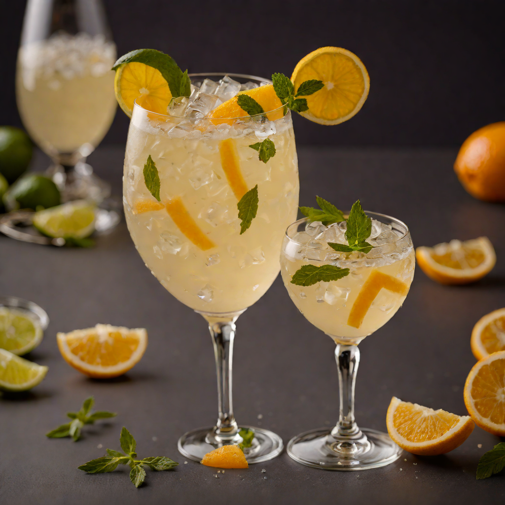 Vibrating Citrus Gin Fizz Cocktail