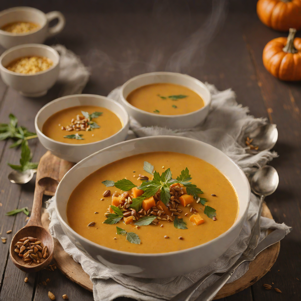 Spiced Pumpkin Soup with Nutmeg and Sage
