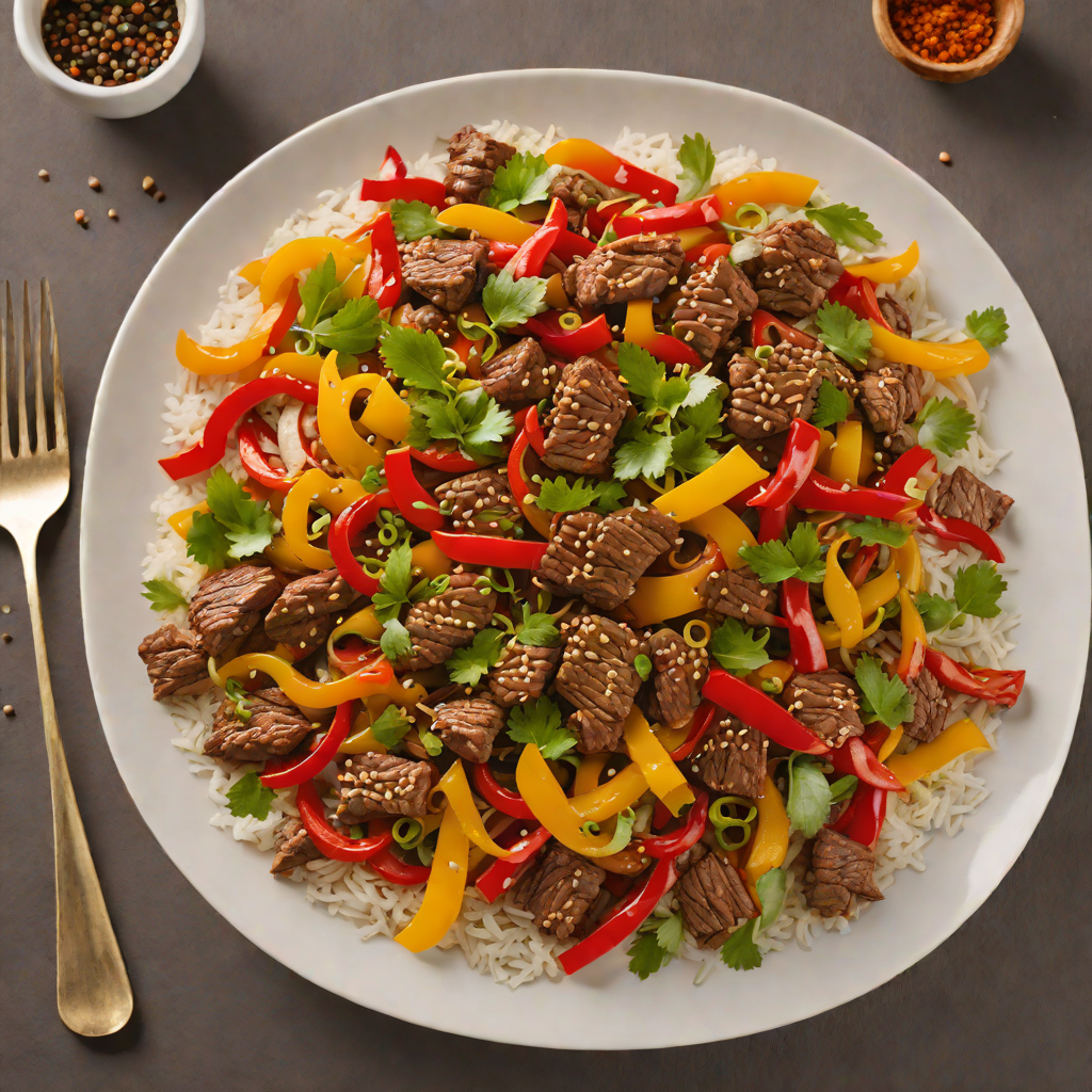 Makita-Spiced Beef Stir Fry with Bell Peppers