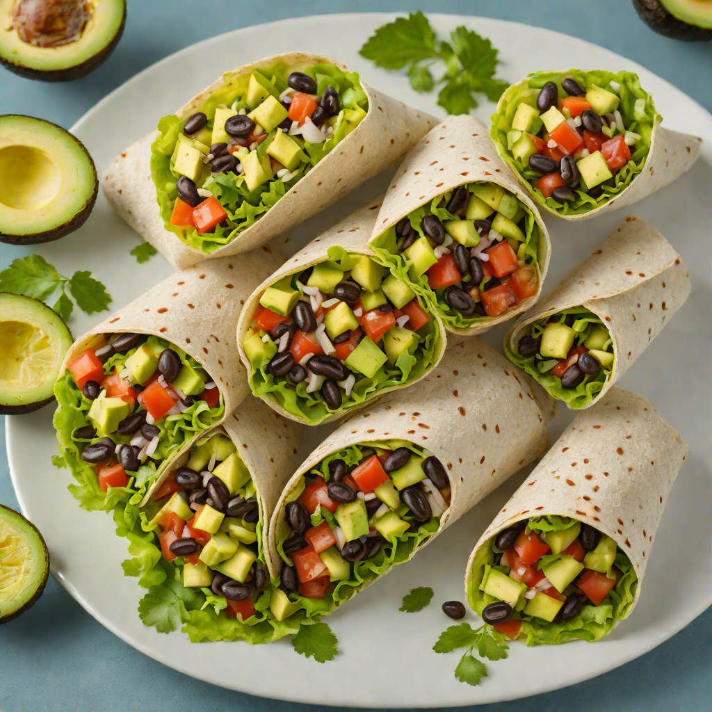 No-Cook Avocado and Black Bean Salad Wraps