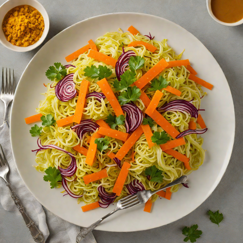 Cabbage and Carrot Atkilt with Turmeric and Garlic
