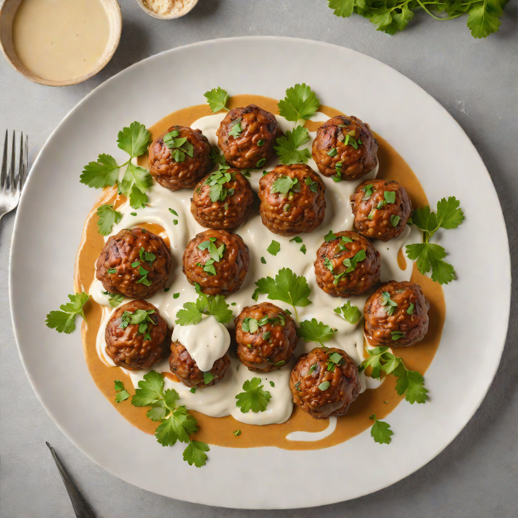 Four-Spice Lamb Meatballs with Yogurt Tahini Sauce