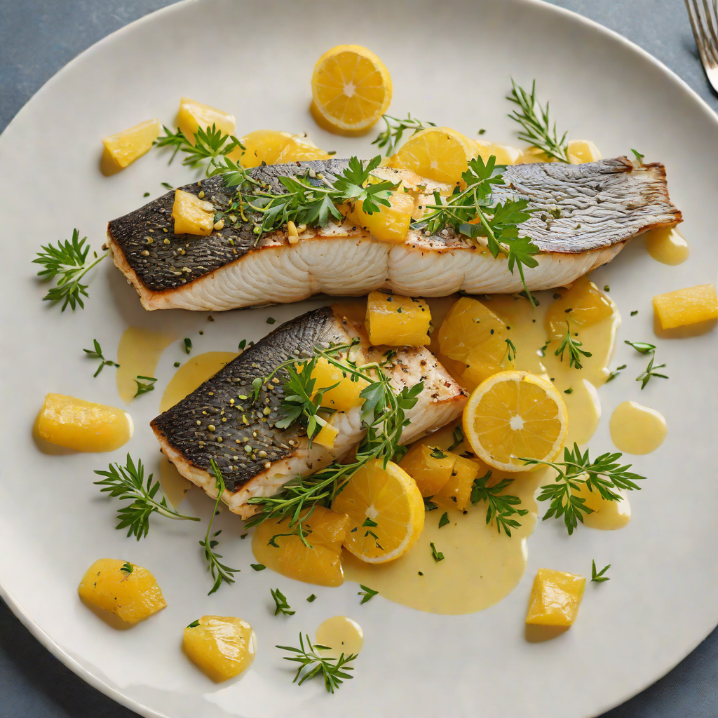 Pan-Roasted Sea Bass with Regional Citrus and Herb Butter