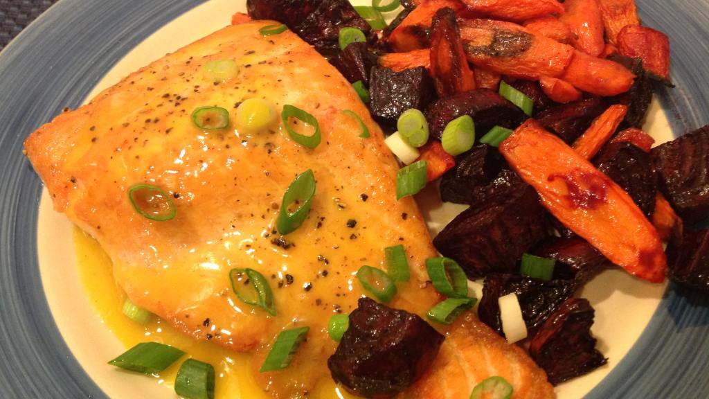 Turmeric-Ginger Salmon & Roasted Root Veggies