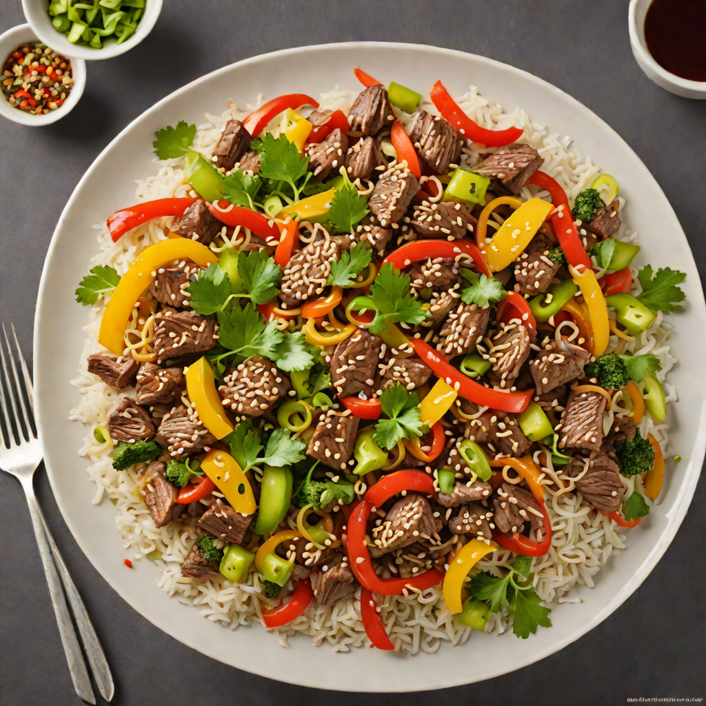 Vibrating Ginger-Sesame Beef Stir Fry