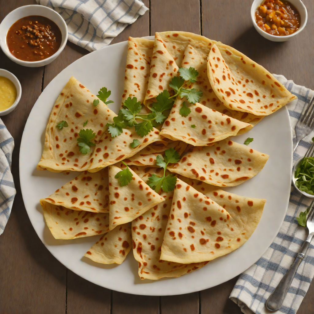Pan-Fried Chapati with Spiced Potato Filling