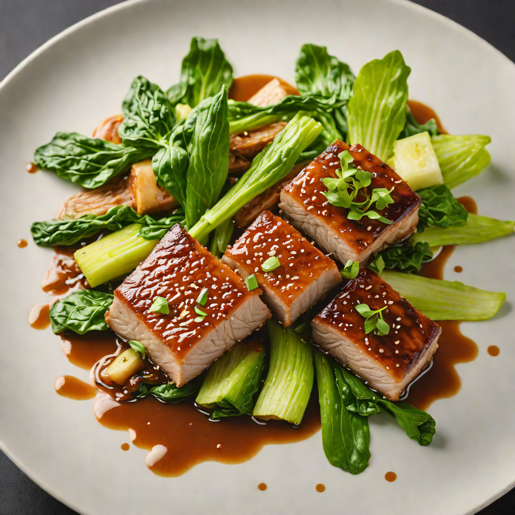Five-Spice Braised Pork Belly with Bok Choy