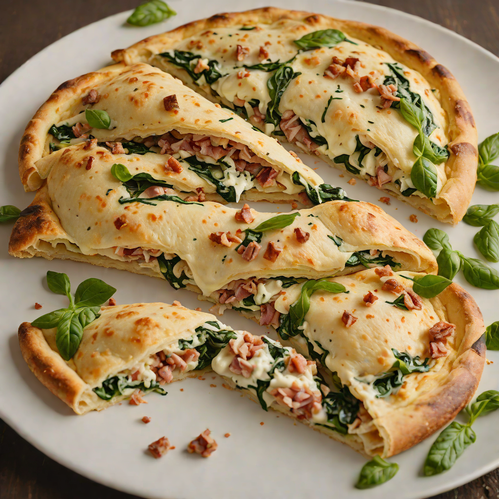 Calzone Folded Pizza with Ricotta, Spinach, and Pancetta