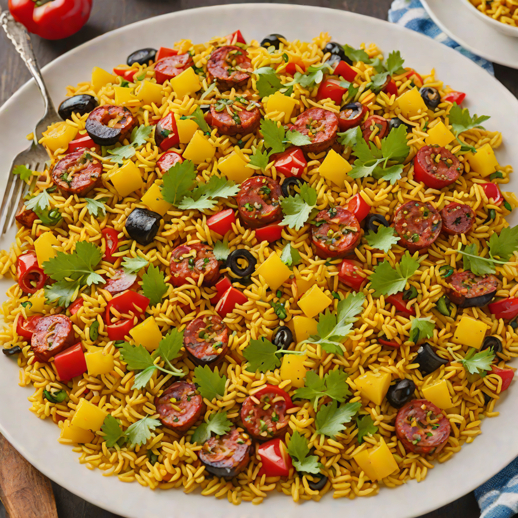 Sautéed Chorizo and Pepper Paella Skillet