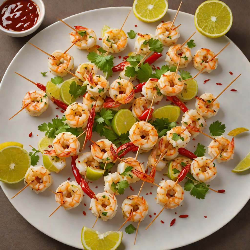Citrus-Marinated Shrimp Skewers with Chili and Garlic
