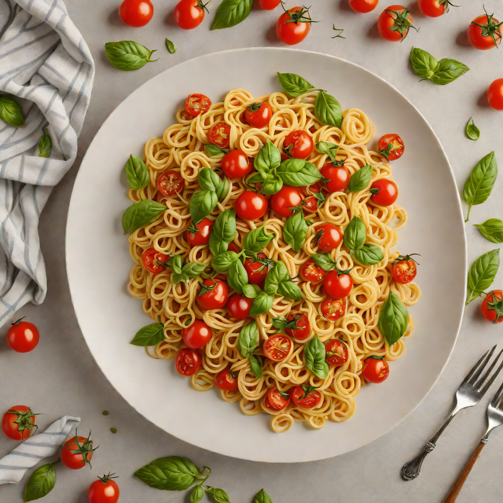 One-Pot Pasta with Garlic, Cherry Tomatoes, and Basil