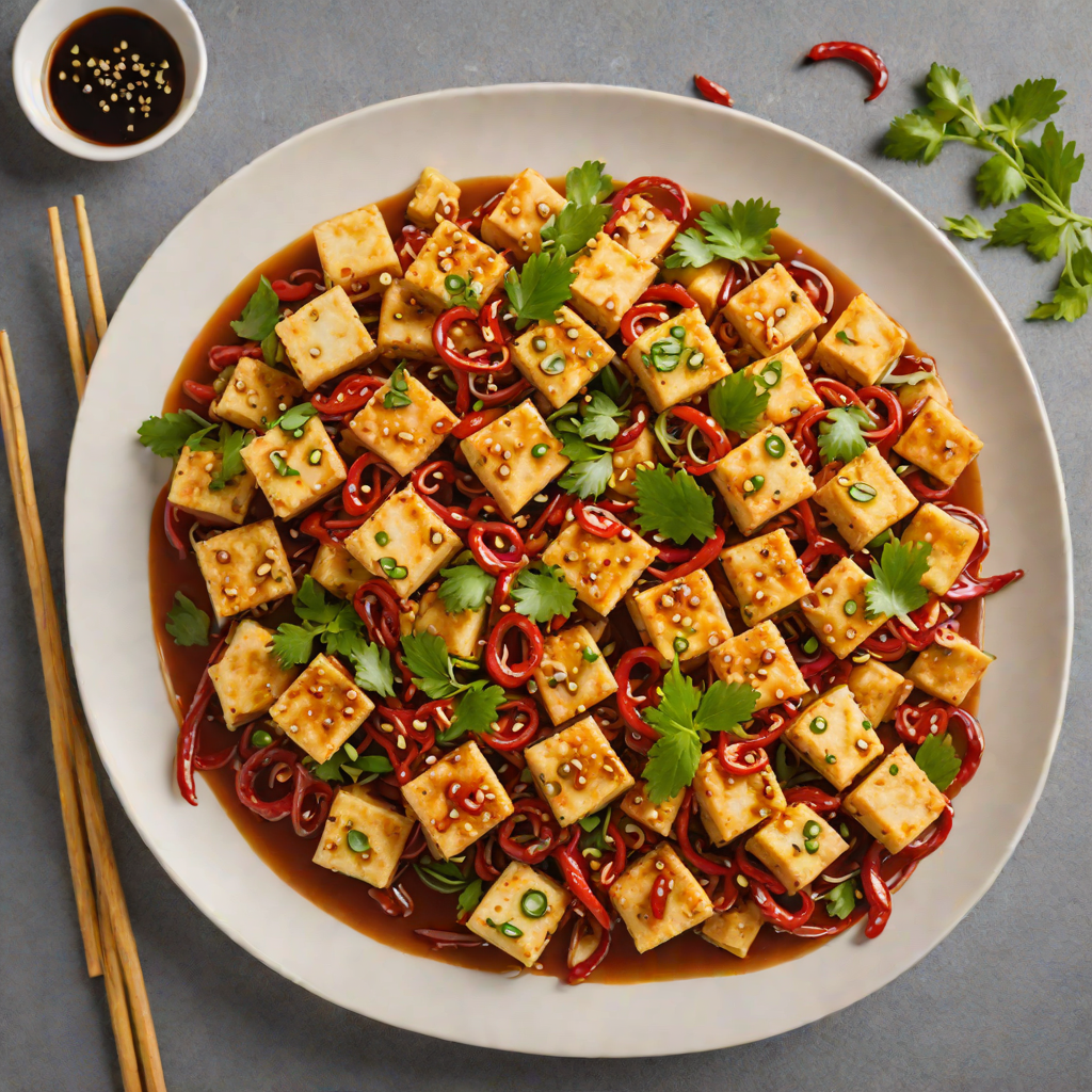 Hunan-Style Stir-Fried Tofu with Chili and Garlic