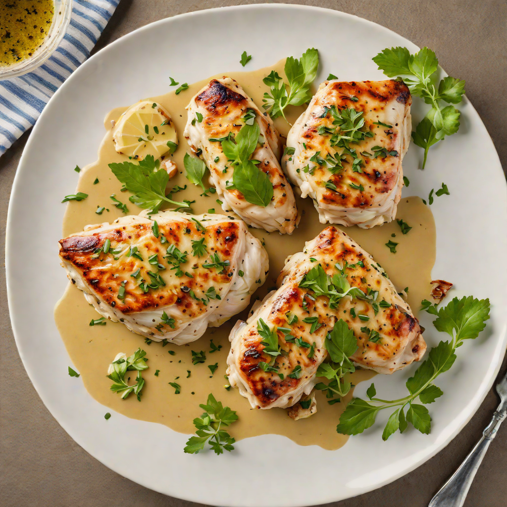 Pan-Seared Chicken with Garlic-Butter and Herb Sauce