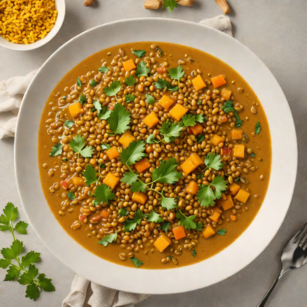 Spiced Kadwa Lentil Stew with Turmeric and Cumin