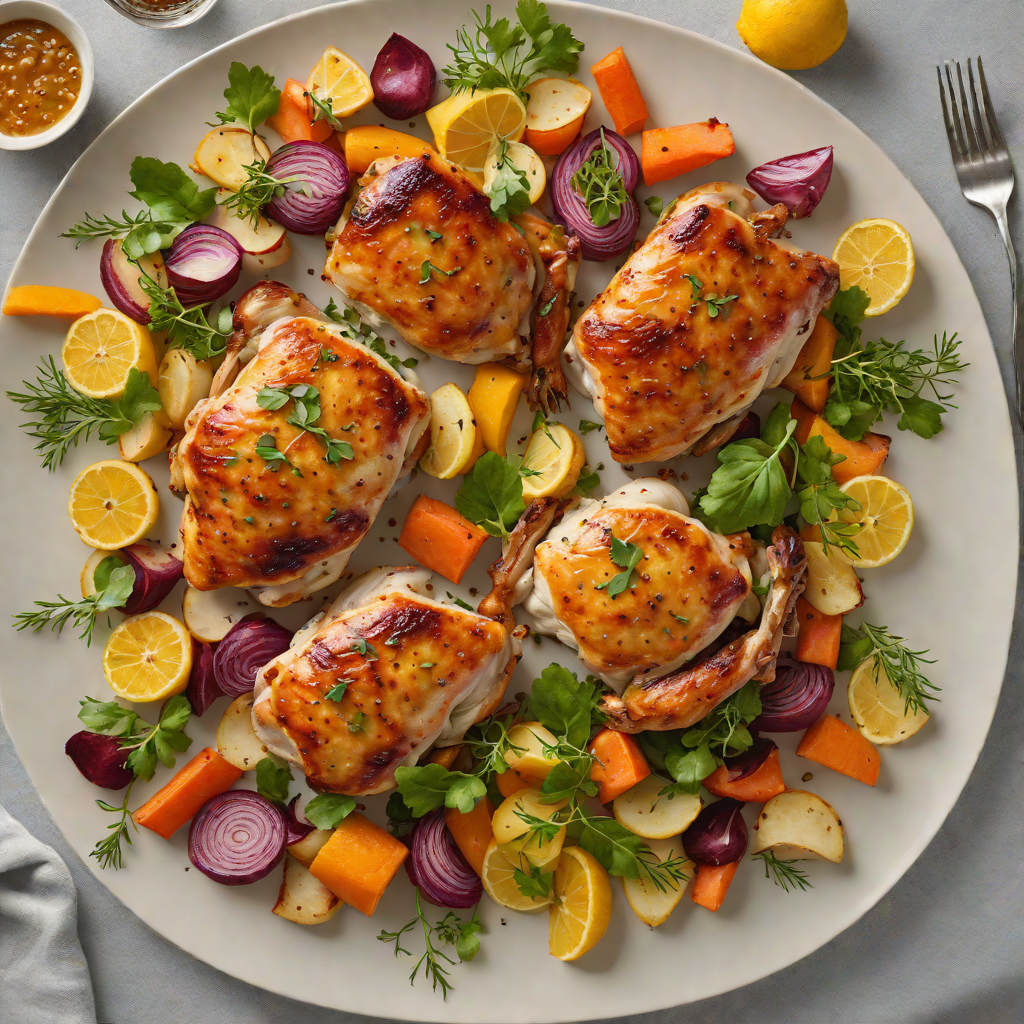 Sheet Pan Citrus-Glazed Chicken with Regional Root Vegetables