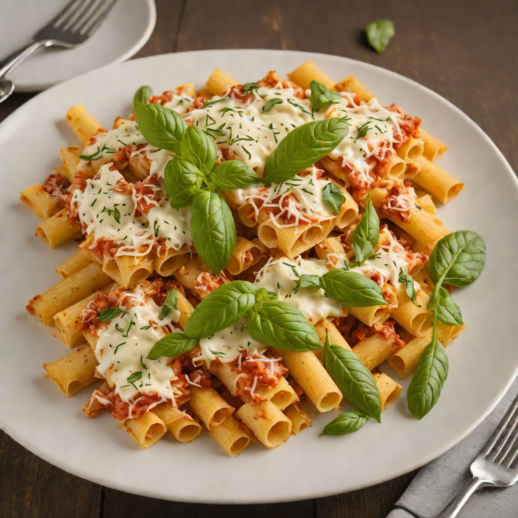 Four-Cheese Baked Ziti with Basil and Garlic
