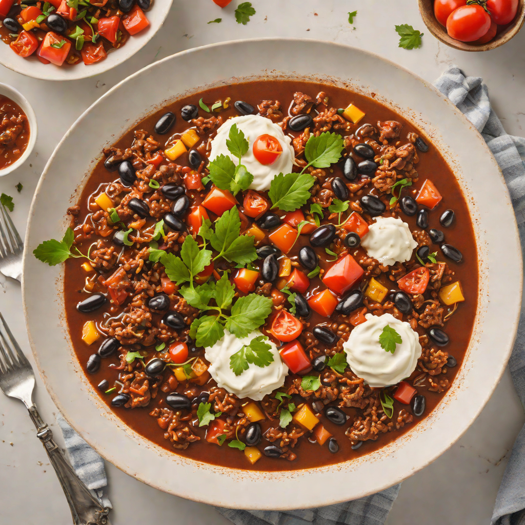 Slow-Cooked Beef Chili with Black Beans and Fire-Roasted Tomatoes
