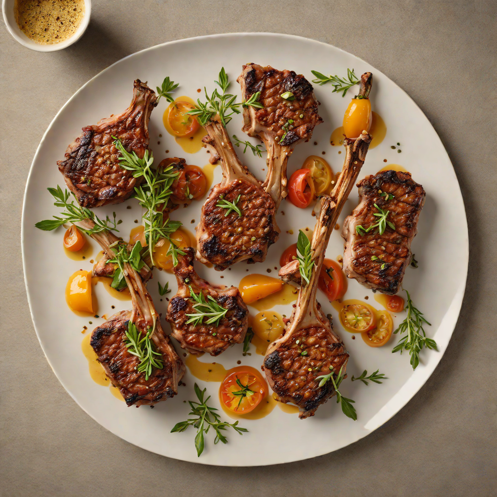 Letterpress Rosarivo Herb-Rubbed Lamb Chops