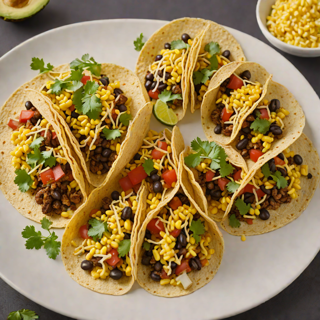 Barcode-Inspired Black Bean and Corn Tacos