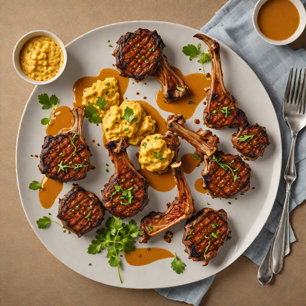 Berbere-Rubbed Grilled Lamb Chops with Ethiopian Spiced Butter