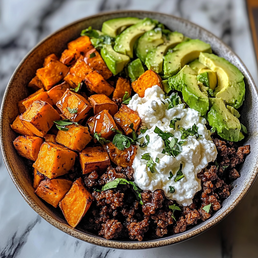 Savory Grass-Fed Beef & Sweet Potato Bowl